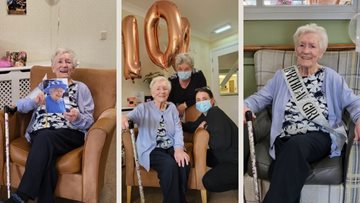 100th birthday celebrations at Springfield Bank care home